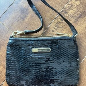 Michael Kors Shimmering Black Clutch